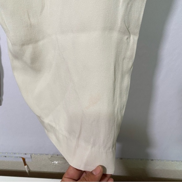 Eileen Fisher Crepe Silk Pants XL Ivory Highwaist Straight Leg Lightweight - Picture 13 of 13